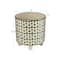 Hello Honey® 8" Footed Stoneware Planter with Abstract Print